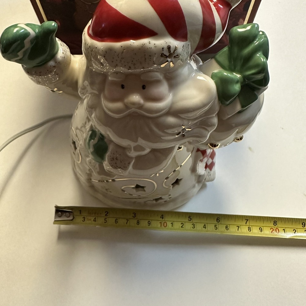 Vintage Lenox Occasions Lighted Santa Figurine 2003 Christmas Fine 6238257 Ivory - Picture 14 of 15